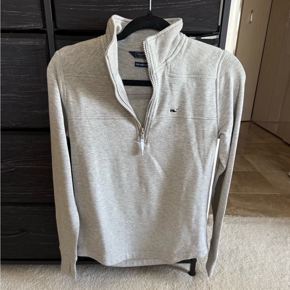 Vineyard Vines Light Gray Quarter-Zip Jacket